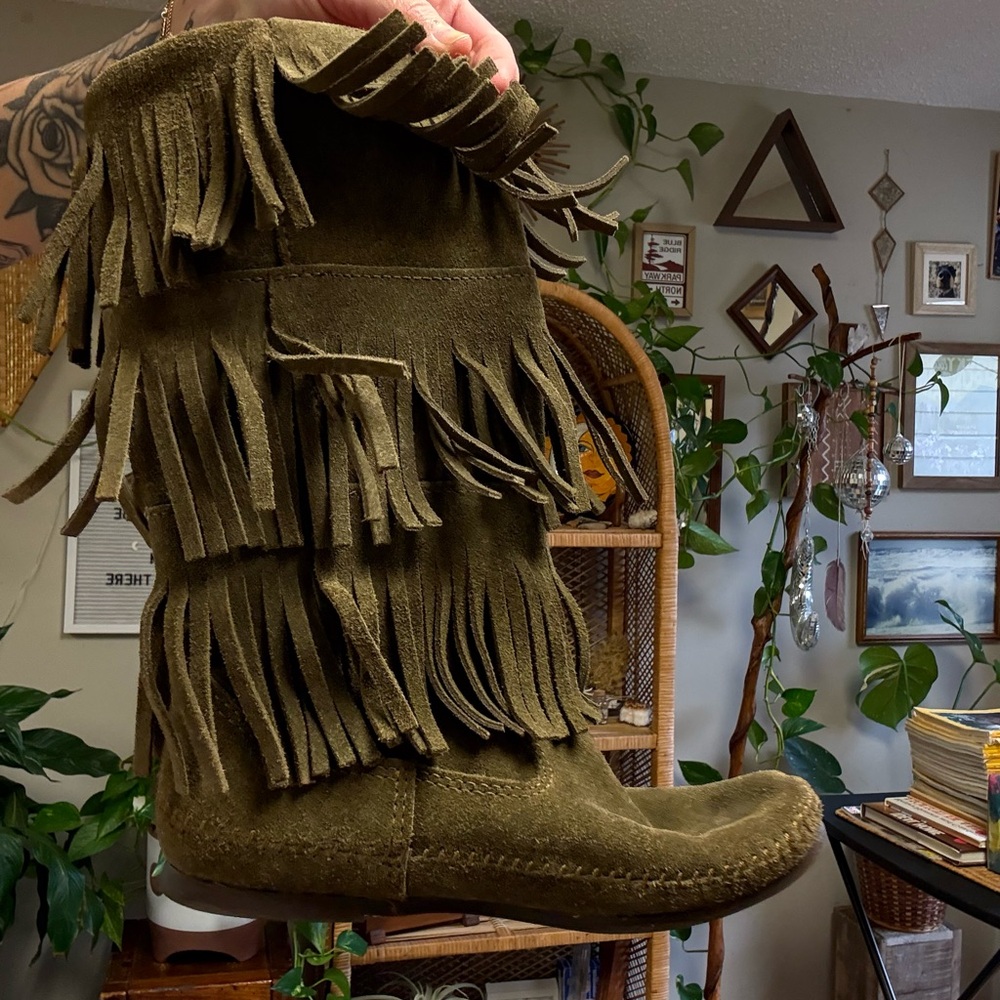 Epic moccasins high top 3 layer boot